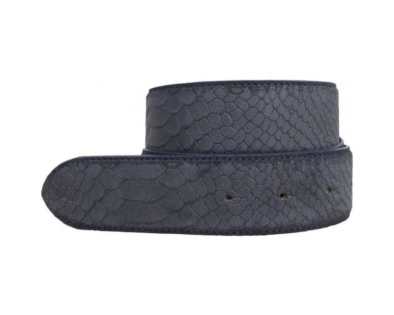 BELTINGER Ledergürtel Gürtel mit Pythonprägung ohne Schnalle 4 cm - Für Damen Herren 40mm Sc (1-St) von BELTINGER
