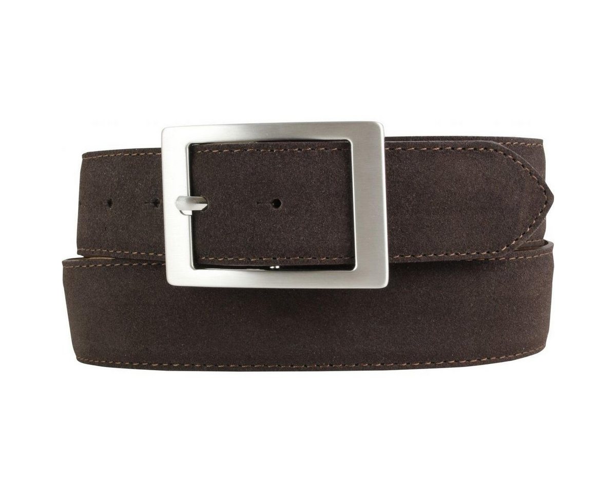 BELTINGER Ledergürtel Herren-Gürtel aus Veloursleder mit Doppel-Schnalle 4 cm - Velour-Leder (1-St) von BELTINGER