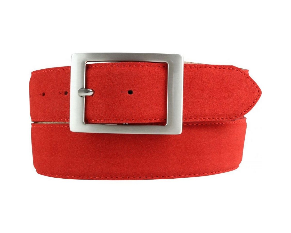 BELTINGER Ledergürtel Herren-Gürtel aus Veloursleder mit Doppel-Schnalle 4 cm - Velour-Leder von BELTINGER