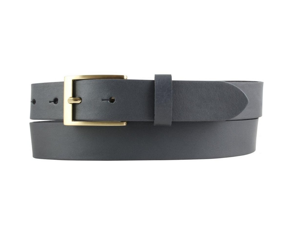 BELTINGER Ledergürtel Herren-Gürtel aus Vollrindleder mit goldenern Gürtelschnalle 3 cm - An (1-St) von BELTINGER