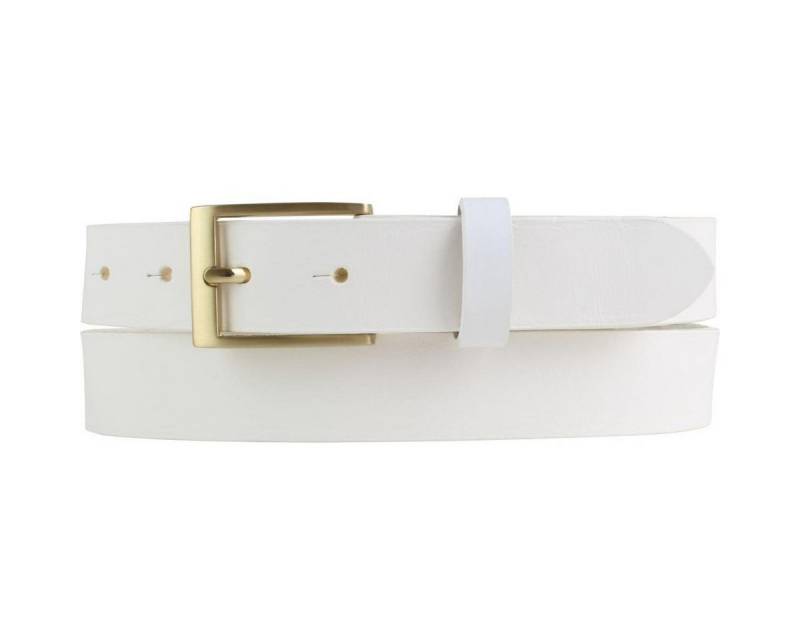 BELTINGER Ledergürtel Herren-Gürtel aus Vollrindleder mit goldenern Gürtelschnalle 3 cm - An (1-St) von BELTINGER