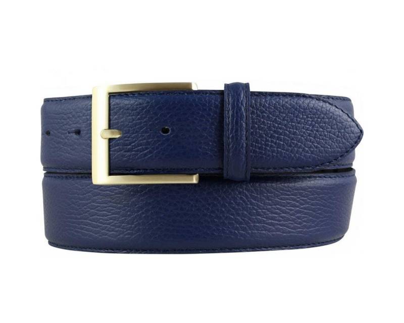 BELTINGER Ledergürtel Herren-Gürtel aus gemasertem Leder mit Steppnaht 4 cm - Hochwertiger L (1-St) von BELTINGER