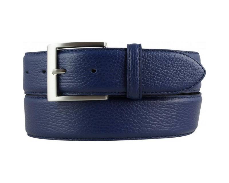 BELTINGER Ledergürtel Herren-Gürtel aus gemasertem Leder mit Steppnaht 4 cm - Hochwertiger L (1-St) von BELTINGER