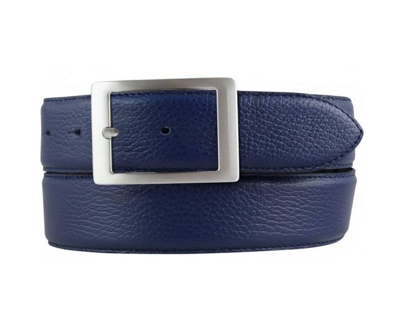 BELTINGER Ledergürtel Herren-Gürtel aus gemasertem Leder mit Steppnaht 4 cm - Hochwertiger L (1-St) von BELTINGER