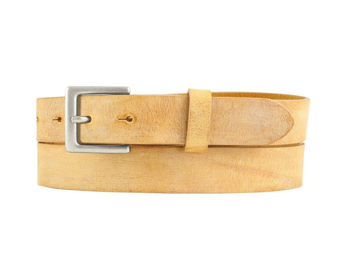 BELTINGER Ledergürtel Herren-Gürtel aus weichem Vollrindleder Vintage-Look 3 cm - Leder-Gürt (1-St) weiches Leder, Gürtelschnalle in Altsilber, Vintage von BELTINGER