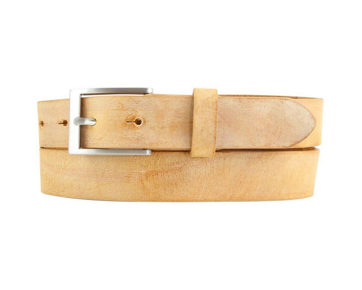 BELTINGER Ledergürtel Herren-Gürtel aus weichem Vollrindleder Vintage-Look 3 cm - Leder-Gürt (1-St) weiches Leder, Gürtelschnalle in Altsilber, Vintage von BELTINGER