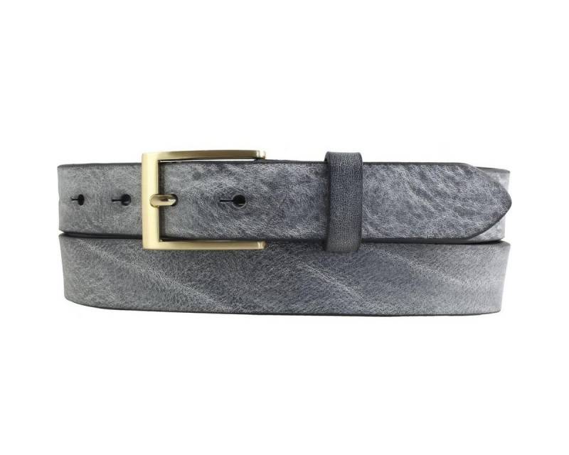 BELTINGER Ledergürtel Herren-Gürtel aus weichem Vollrindleder Vintage-Look 3 cm - Leder-Gürt (1-St) weiches Leder, Gürtelschnalle in Gold, Vintage von BELTINGER