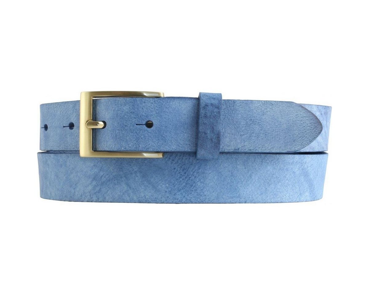 BELTINGER Ledergürtel Herren-Gürtel aus weichem Vollrindleder Vintage-Look 3 cm - Leder-Gürt (1-St) weiches Leder, Gürtelschnalle in Gold, Vintage von BELTINGER