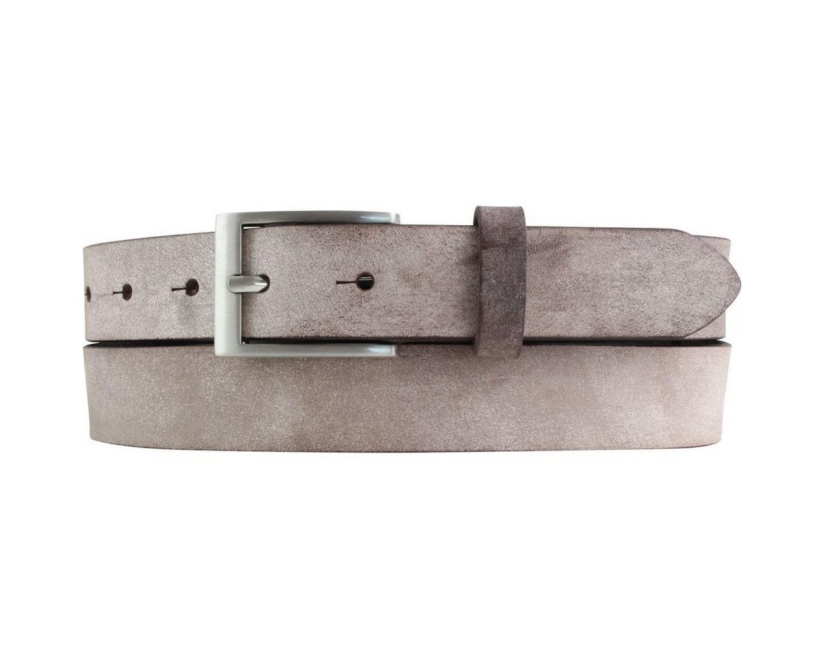 BELTINGER Ledergürtel Herren-Gürtel aus weichem Vollrindleder Vintage-Look 3 cm - Leder-Gürt (1-St) weiches Leder, Gürtelschnalle in Altsilber, Vintage von BELTINGER