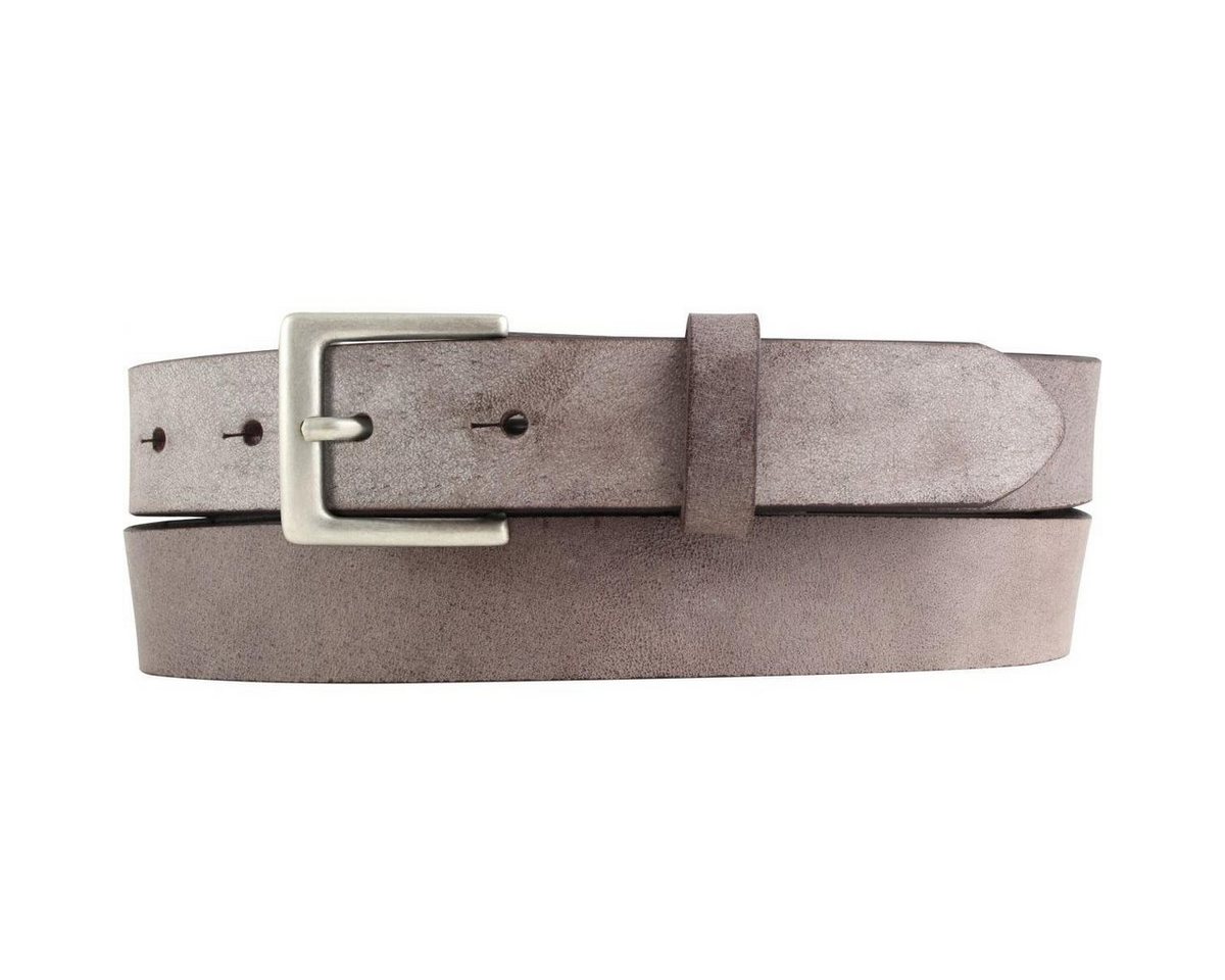 BELTINGER Ledergürtel Herren-Gürtel aus weichem Vollrindleder Vintage-Look 3 cm - Leder-Gürt (1-St) weiches Leder, Gürtelschnalle in Altsilber, Vintage von BELTINGER