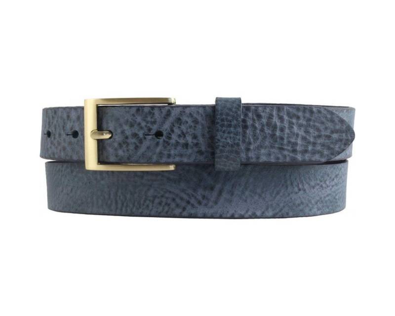 BELTINGER Ledergürtel Herren-Gürtel aus weichem Vollrindleder Vintage-Look 3 cm - Leder-Gürt (1-St) weiches Leder, Gürtelschnalle in Gold, Vintage von BELTINGER