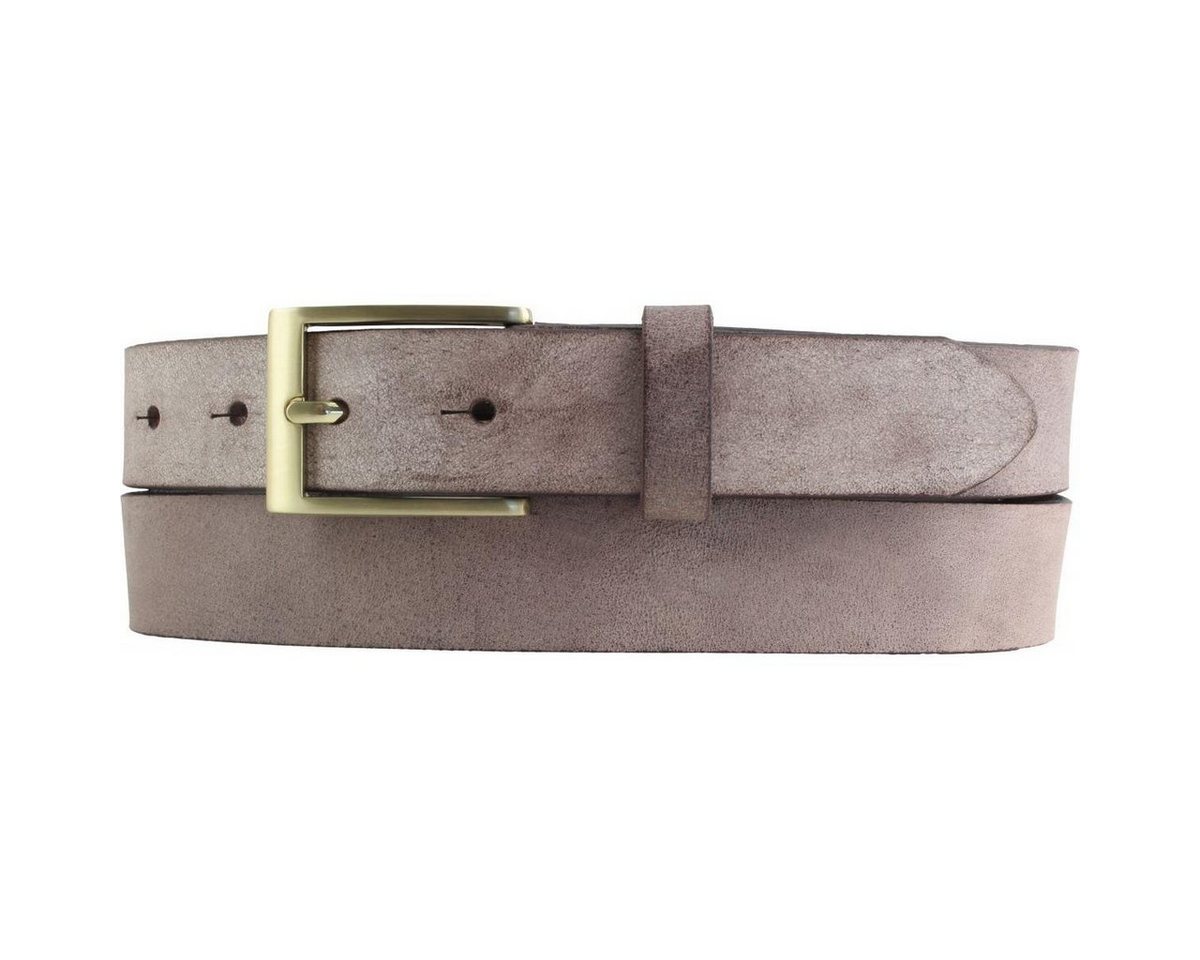 BELTINGER Ledergürtel Herren-Gürtel aus weichem Vollrindleder Vintage-Look 3 cm - Leder-Gürt (1-St) weiches Leder, Gürtelschnalle in Gold, Vintage von BELTINGER