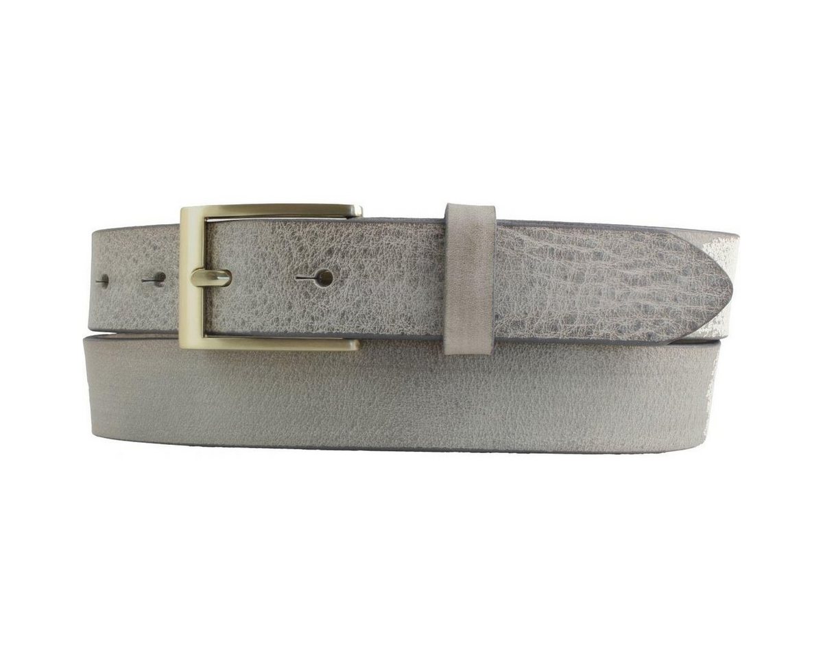 BELTINGER Ledergürtel Herren-Gürtel aus weichem Vollrindleder Vintage-Look 3 cm - Leder-Gürt (1-St) weiches Leder, Gürtelschnalle in Gold, Vintage von BELTINGER