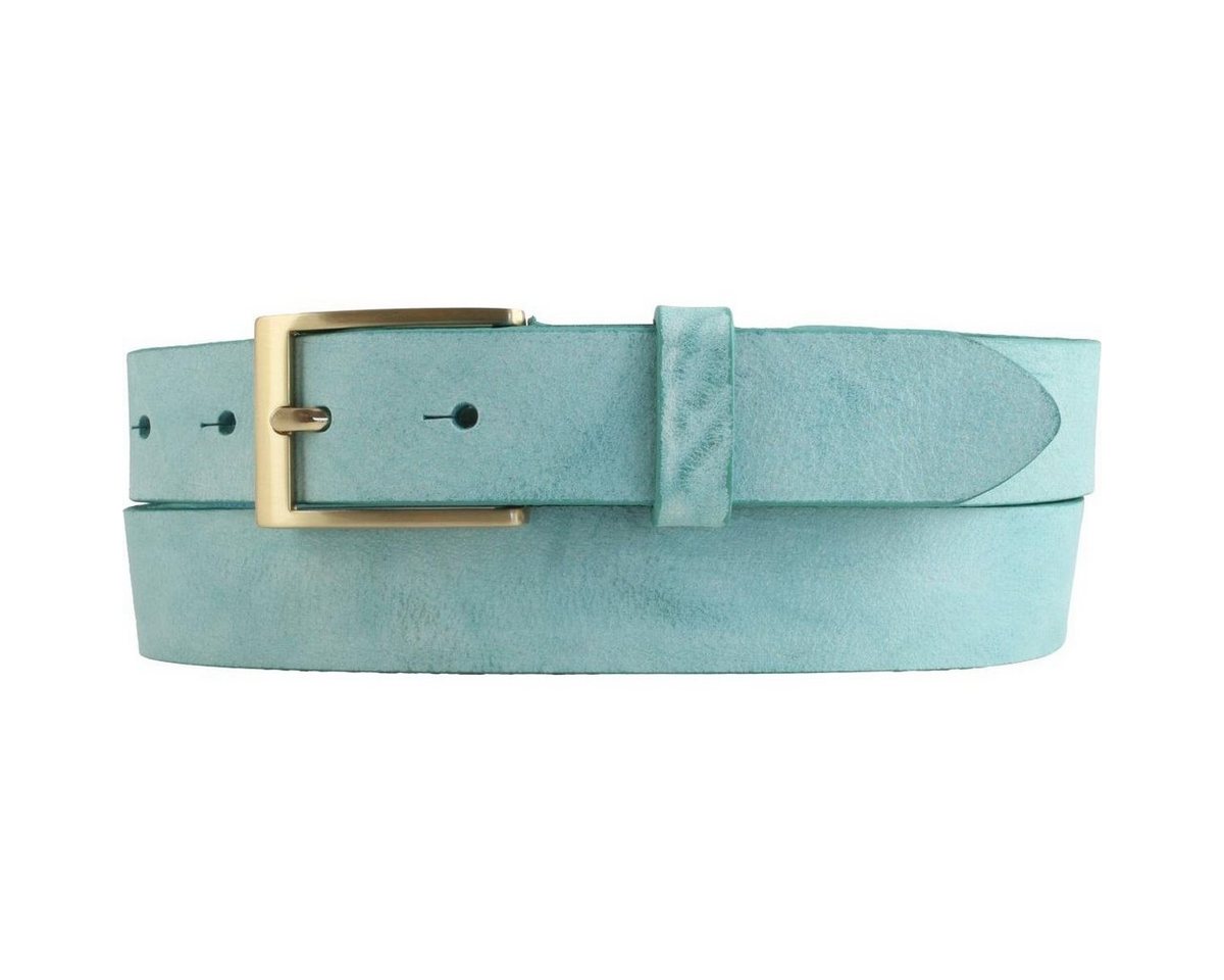 BELTINGER Ledergürtel Herren-Gürtel aus weichem Vollrindleder Vintage-Look 3 cm - Leder-Gürt (1-St) weiches Leder, Gürtelschnalle in Gold, Vintage von BELTINGER
