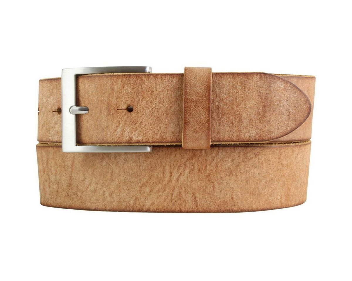 BELTINGER Ledergürtel Herren-Gürtel aus weichem Vollrindleder Vintage-Look 4 cm - Jeans-Gürt (1-St) weiches Leder, Gürtelschnalle in Altsilber, Vintage von BELTINGER