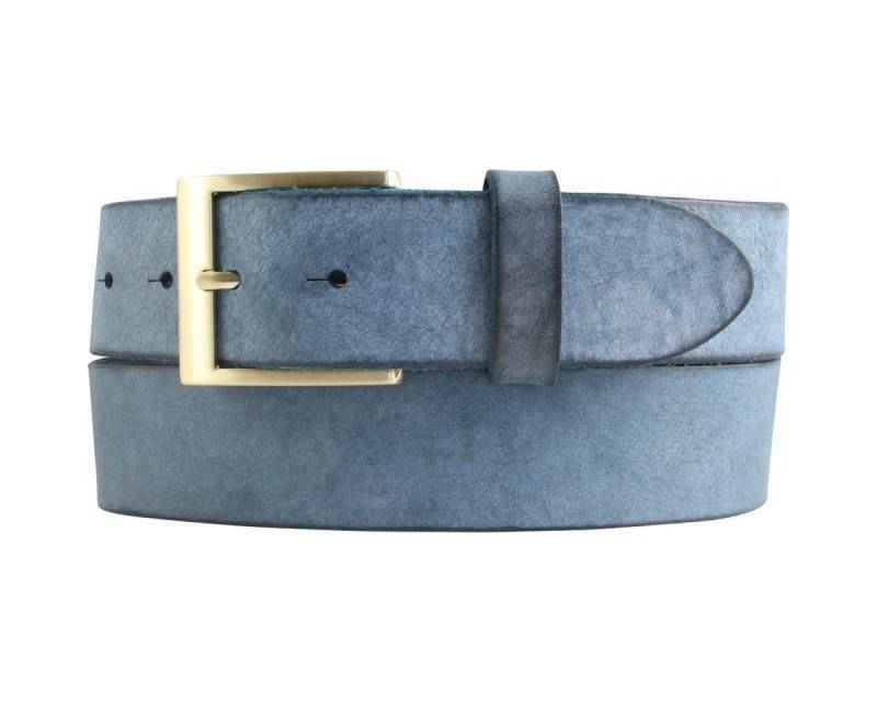BELTINGER Ledergürtel Herren-Gürtel aus weichem Vollrindleder Vintage-Look 4 cm - Jeans-Gürt (1-St) weiches Leder, Gürtelschnalle in Gold, Vintage von BELTINGER