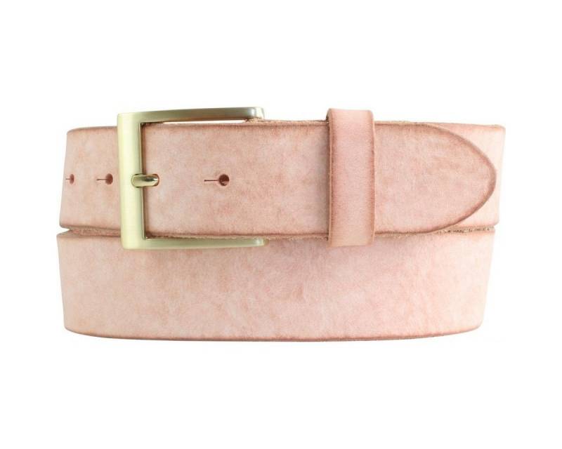BELTINGER Ledergürtel Herren-Gürtel aus weichem Vollrindleder Vintage-Look 4 cm - Jeans-Gürt (1-St) weiches Leder, Gürtelschnalle in Gold, Vintage von BELTINGER
