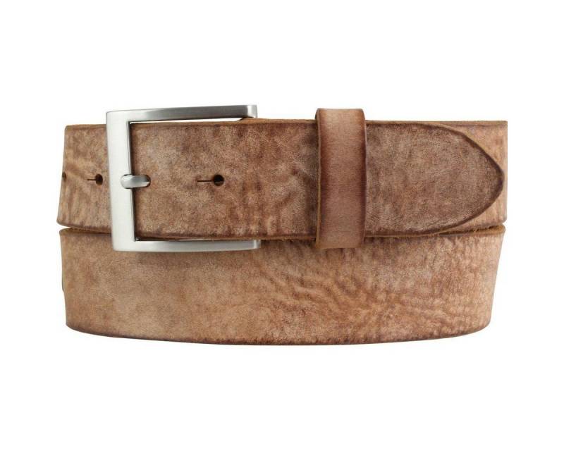 BELTINGER Ledergürtel Herren-Gürtel aus weichem Vollrindleder Vintage-Look 4 cm - Jeans-Gürt (1-St) weiches Leder, Gürtelschnalle in Altsilber, Vintage von BELTINGER