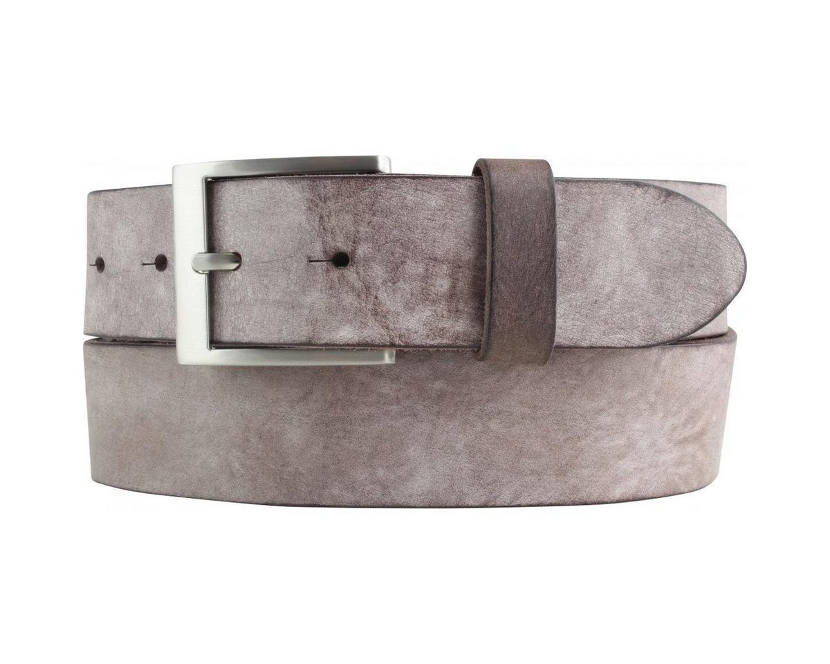 BELTINGER Ledergürtel Herren-Gürtel aus weichem Vollrindleder Vintage-Look 4 cm - Jeans-Gürt weiches Leder, Gürtelschnalle in Altsilber, Vintage von BELTINGER