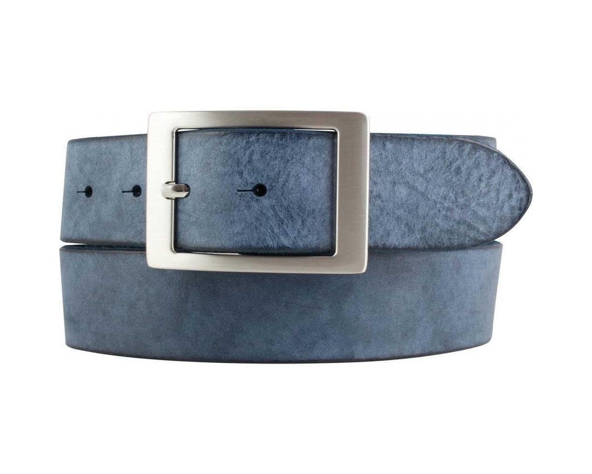 BELTINGER Ledergürtel Herren-Gürtel aus weichem Vollrindleder mit Doppel-Schnalle Vintage-Lo (1-St) weiches Leder, Gürtelschnalle in Altsilber, Vintage von BELTINGER