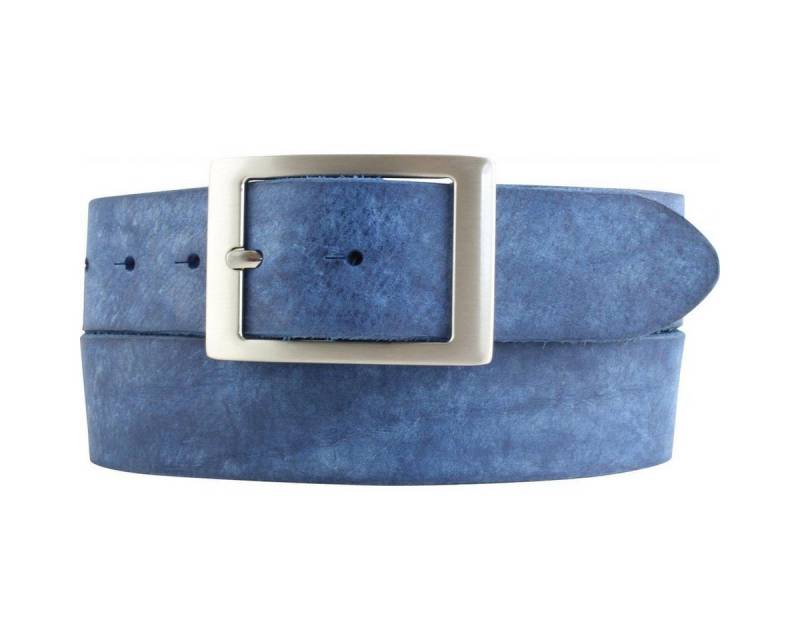 BELTINGER Ledergürtel Herren-Gürtel aus weichem Vollrindleder mit Doppel-Schnalle Vintage-Lo (1-St) weiches Leder, Gürtelschnalle in Altsilber, Vintage von BELTINGER