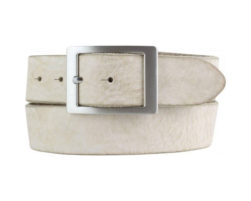 BELTINGER Ledergürtel Herren-Gürtel aus weichem Vollrindleder mit Doppel-Schnalle Vintage-Lo (1-St) weiches Leder, Gürtelschnalle in Altsilber, Vintage von BELTINGER