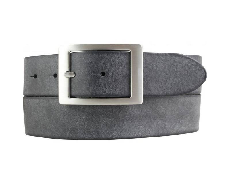 BELTINGER Ledergürtel Herren-Gürtel aus weichem Vollrindleder mit Doppel-Schnalle Vintage-Lo (1-St) weiches Leder, Gürtelschnalle in Altsilber, Vintage von BELTINGER