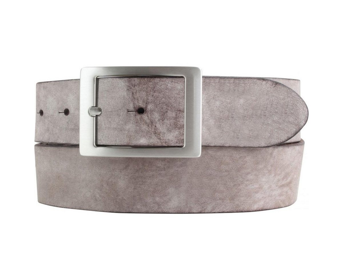 BELTINGER Ledergürtel Herren-Gürtel aus weichem Vollrindleder mit Doppel-Schnalle Vintage-Lo (1-St) weiches Leder, Gürtelschnalle in Altsilber, Vintage von BELTINGER