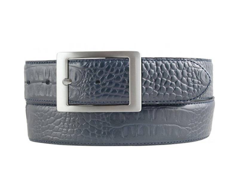 BELTINGER Ledergürtel Herren-Gürtel mit Krokoprägung und Doppel-Schließe 4 cm - Leder-Gürtel (1-St) von BELTINGER