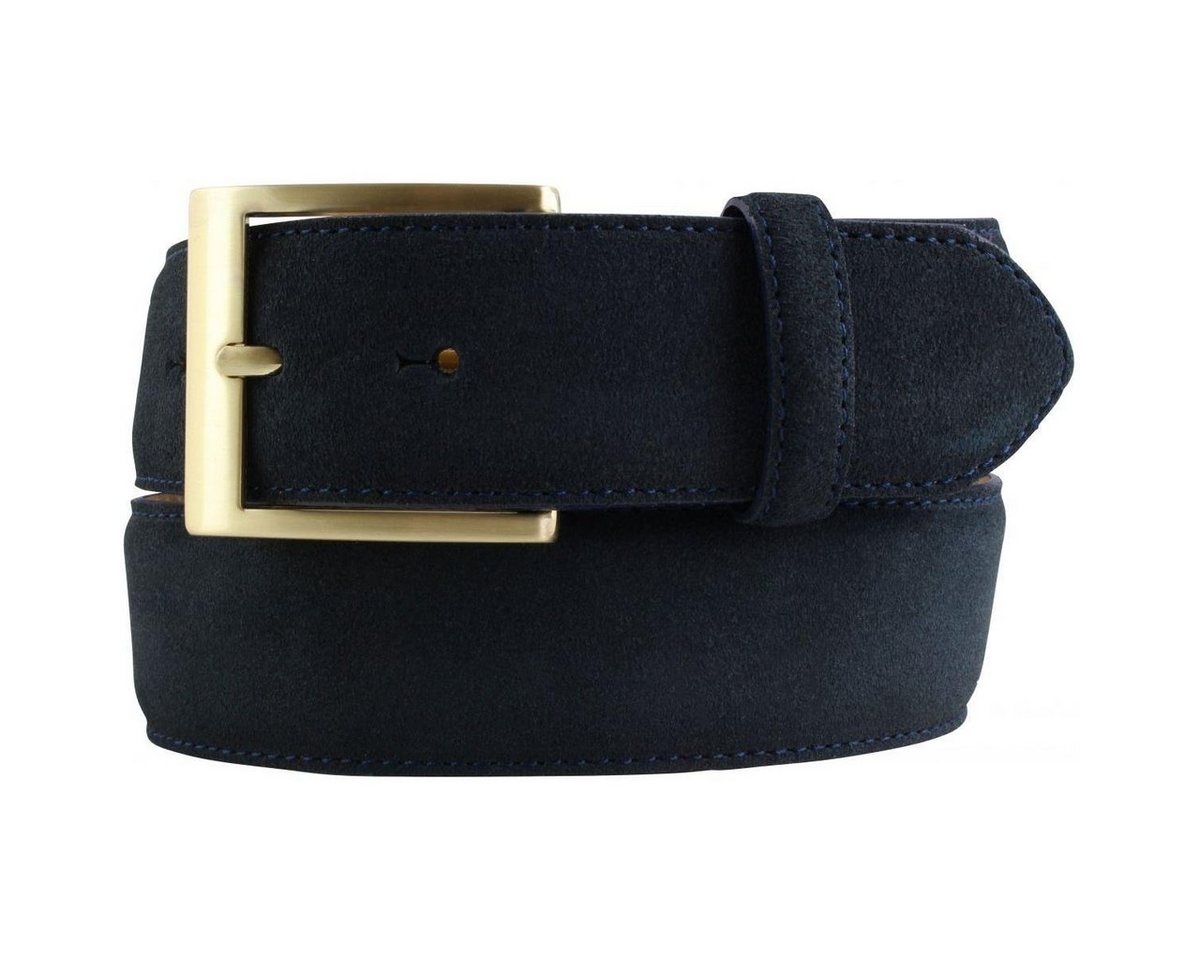 BELTINGER Ledergürtel Jeans-Gürtel aus Veloursleder mit goldener Gürtelschnalle 4 cm - Velou von BELTINGER