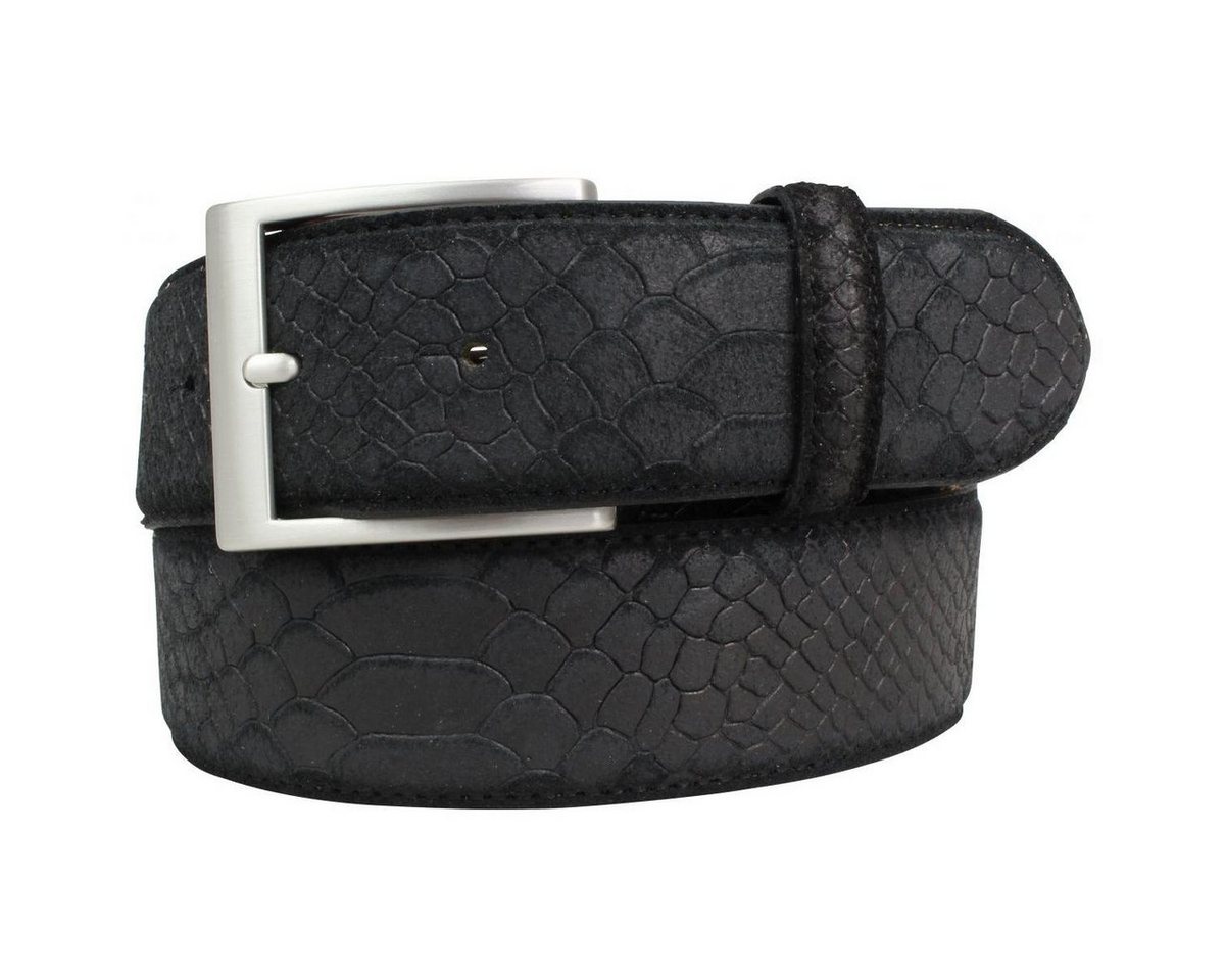 BELTINGER Ledergürtel Jeansgürtel mit Pythonprägung 4 cm - Leder-Gürtel für Herren 40mm Schl (1-St) von BELTINGER