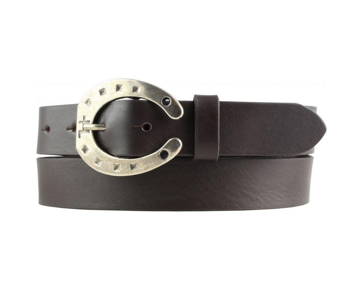 BELTINGER Ledergürtel Kinder-Gürtel für Reiter mit Hufeisen-Gürtelschnalle aus Vollrindleder (1-St) von BELTINGER