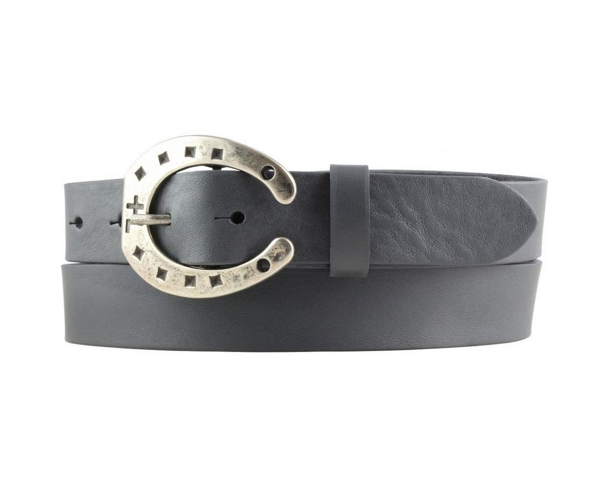 BELTINGER Ledergürtel Kinder-Gürtel für Reiter mit Hufeisen-Gürtelschnalle aus Vollrindleder (1-St) von BELTINGER