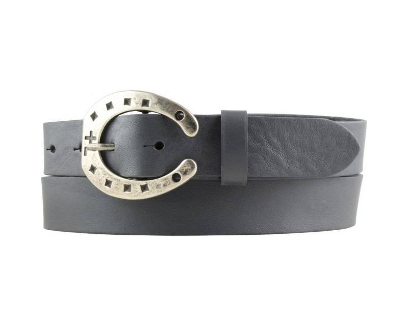 BELTINGER Ledergürtel Kinder-Gürtel für Reiter mit Hufeisen-Gürtelschnalle aus Vollrindleder (1-St) von BELTINGER