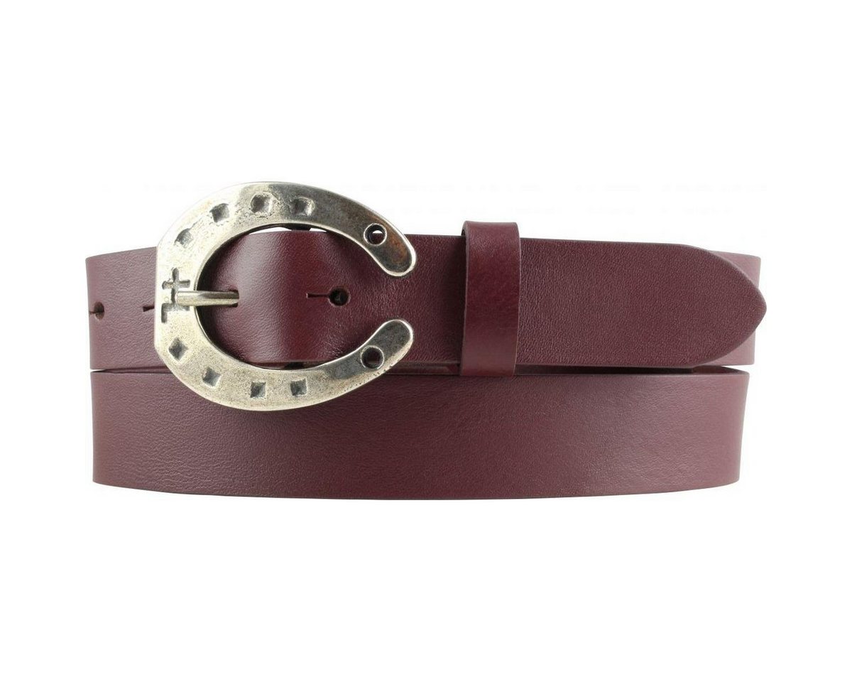 BELTINGER Ledergürtel Kinder-Gürtel für Reiter mit Hufeisen-Gürtelschnalle aus Vollrindleder (1-St) von BELTINGER