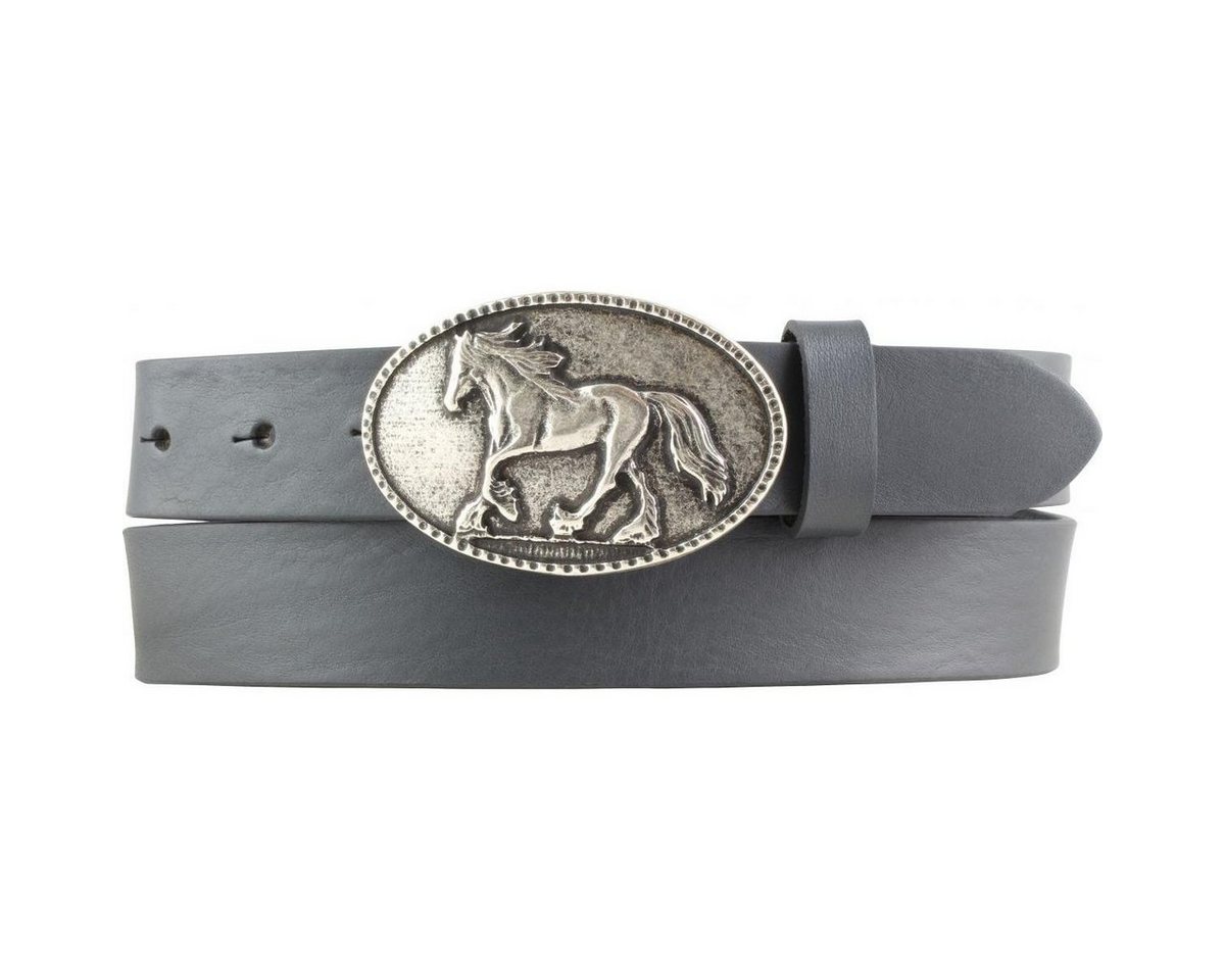 BELTINGER Ledergürtel Kinder-Gürtel für Reiter mit Pferde-Gürtelschnalle aus Vollrindleder 3 (1-St) von BELTINGER