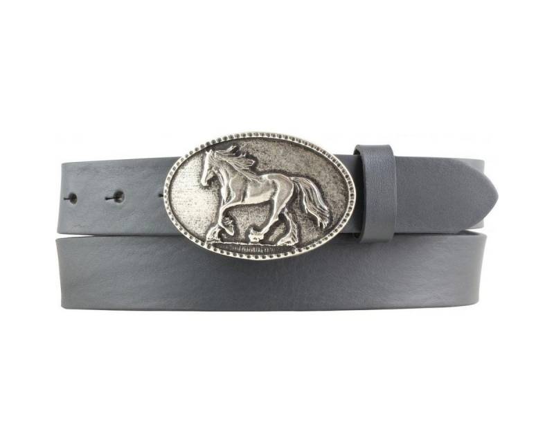 BELTINGER Ledergürtel Kinder-Gürtel für Reiter mit Pferde-Gürtelschnalle aus Vollrindleder 3 (1-St) von BELTINGER