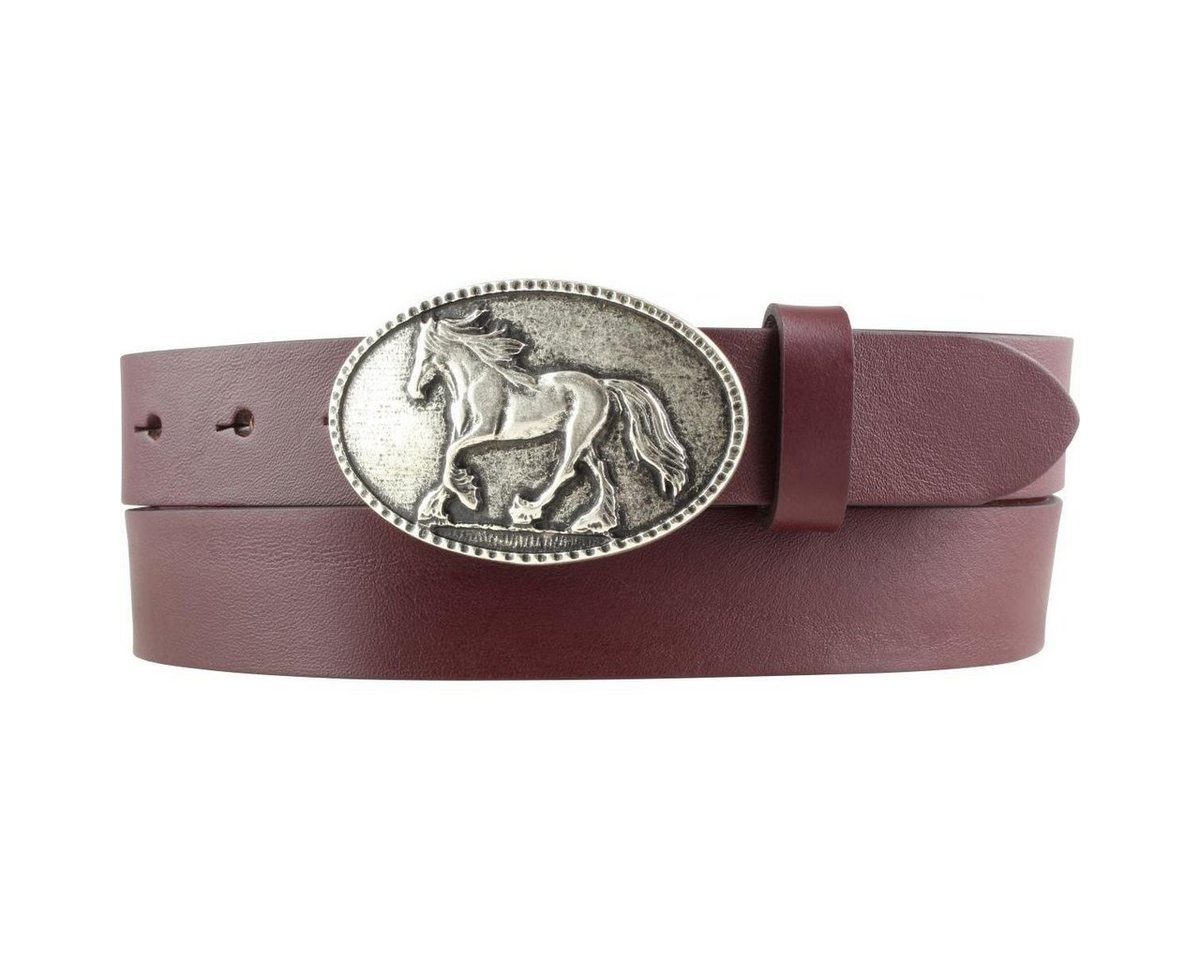 BELTINGER Ledergürtel Kinder-Gürtel für Reiter mit Pferde-Gürtelschnalle aus Vollrindleder 3 (1-St) von BELTINGER