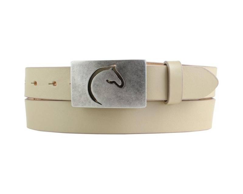 BELTINGER Ledergürtel Kinder-Gürtel für Reiter mit Pferdekopf-Gürtelschnalle aus Vollrindled (1-St) von BELTINGER