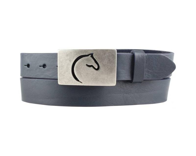 BELTINGER Ledergürtel Kinder-Gürtel für Reiter mit Pferdekopf-Gürtelschnalle aus Vollrindled (1-St) von BELTINGER