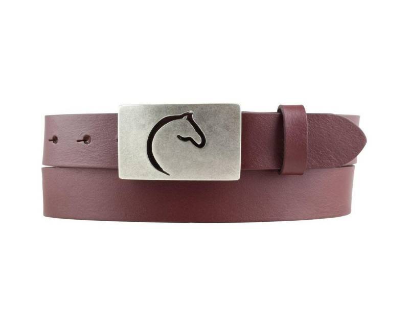 BELTINGER Ledergürtel Kinder-Gürtel für Reiter mit Pferdekopf-Gürtelschnalle aus Vollrindled (1-St) von BELTINGER