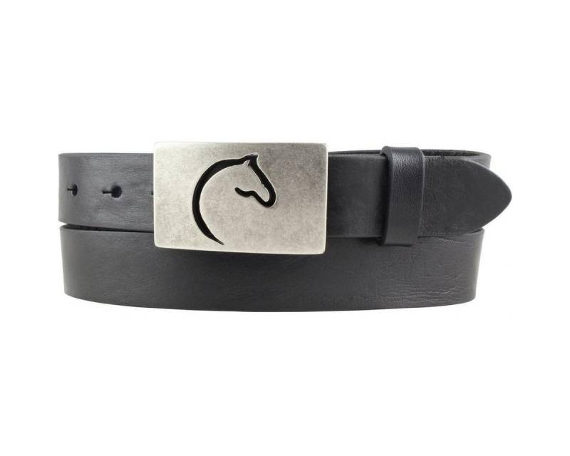 BELTINGER Ledergürtel Kinder-Gürtel für Reiter mit Pferdekopf-Gürtelschnalle aus Vollrindled (1-St) von BELTINGER