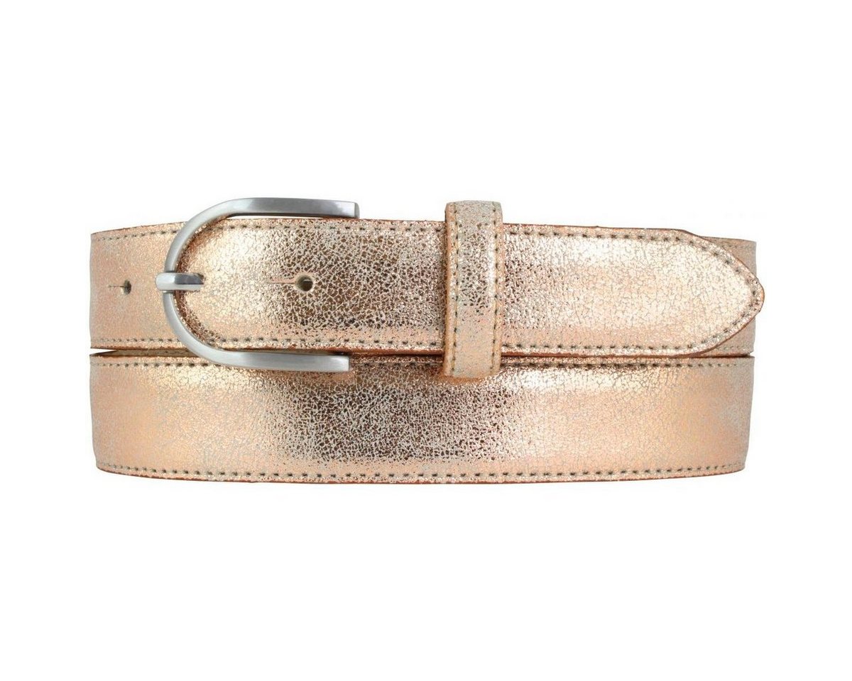 BELTINGER Ledergürtel Kinder-Gürtel in Metall-Optik 3 cm, Leder-Gürtel Metallic-Look für Mä von BELTINGER