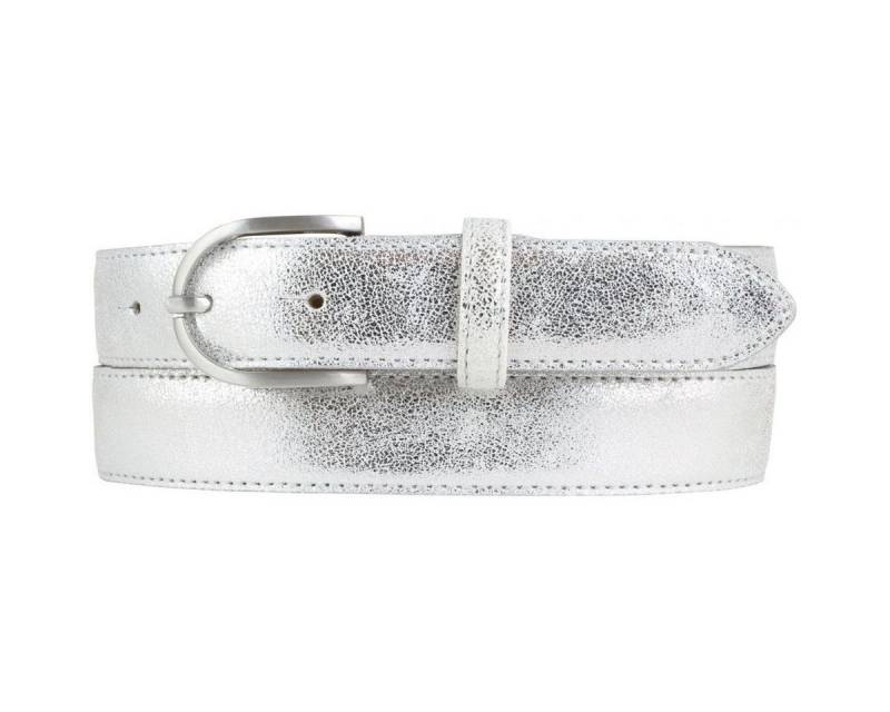 BELTINGER Ledergürtel Kinder-Gürtel in Metall-Optik 3 cm, Leder-Gürtel Metallic-Look für Mä (1-St) von BELTINGER