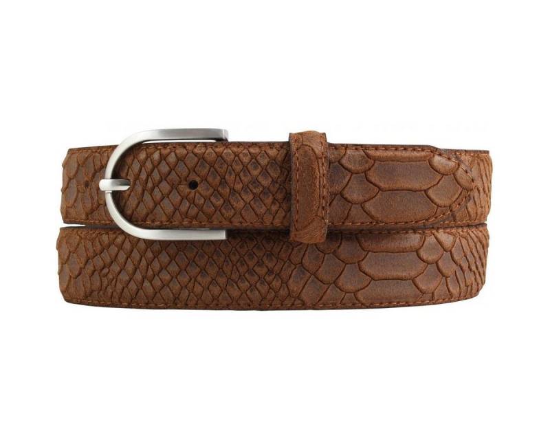 BELTINGER Ledergürtel Kinder-Gürtel mit Pythonprägung 3 cm - Leder-Gürtel für Mädchen 30mm S (1-St) von BELTINGER