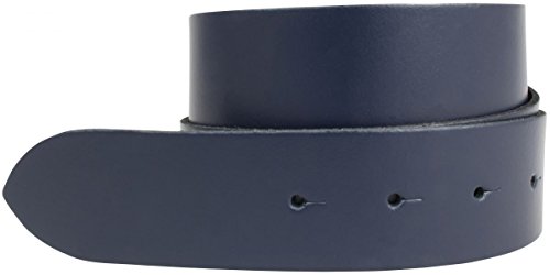 BELTINGER Wechselgürtel aus 100% echtem Leder ohne Schnalle 4 cm | Druckknopf-Gürtel für Damen Herren 40mm | Spaltleder-Gürtel 4cm | Marine 110cm von BELTINGER