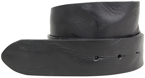 BELTINGER Wechselgürtel aus Vollrindleder Used-Look mit Druckknöpfen 4 cm | Druckknopf-Gürtel für Damen Herren 40mm | Leder-Gürtel Vintage-Look ohne Schnalle | Schwarz 105cm von BELTINGER