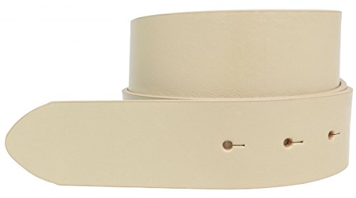 BELTINGER Wechselgürtel aus Vollrindleder mit Druckknöpfen 4 cm | Druckknopf-Gürtel für Damen Herren 40mm | Leder-Gürtel ohne Schnalle 4cm | Beige 100cm von BELTINGER