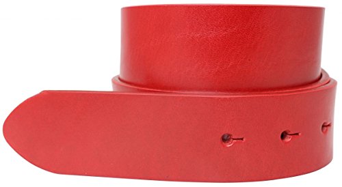 BELTINGER Wechselgürtel aus Vollrindleder mit Druckknöpfen 4 cm | Druckknopf-Gürtel für Damen Herren 40mm | Leder-Gürtel ohne Schnalle 4cm | Rot 100cm von BELTINGER