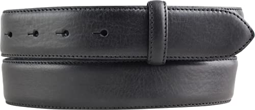 BELTINGER Wechselgürtel aus Vollrindleder mit Naht 3,5 cm ohne Schnalle | Weicher Druckknopf-Gürtel für Damen Herren 35mm | Jeans-Gürtel mit feiner Struktur | Schwarz 100cm von BELTINGER